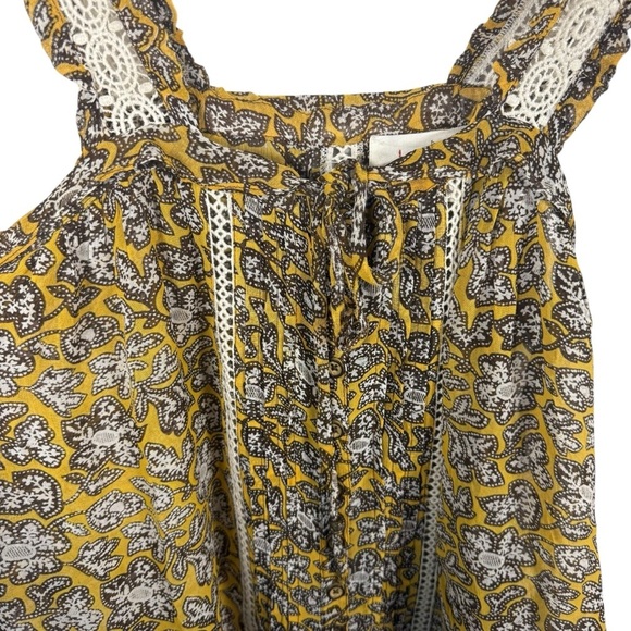 Anthropologie Women’s Bardot Sheer Crochet Sleeve Chiffon Blouse Size 6 - Picture 10 of 16